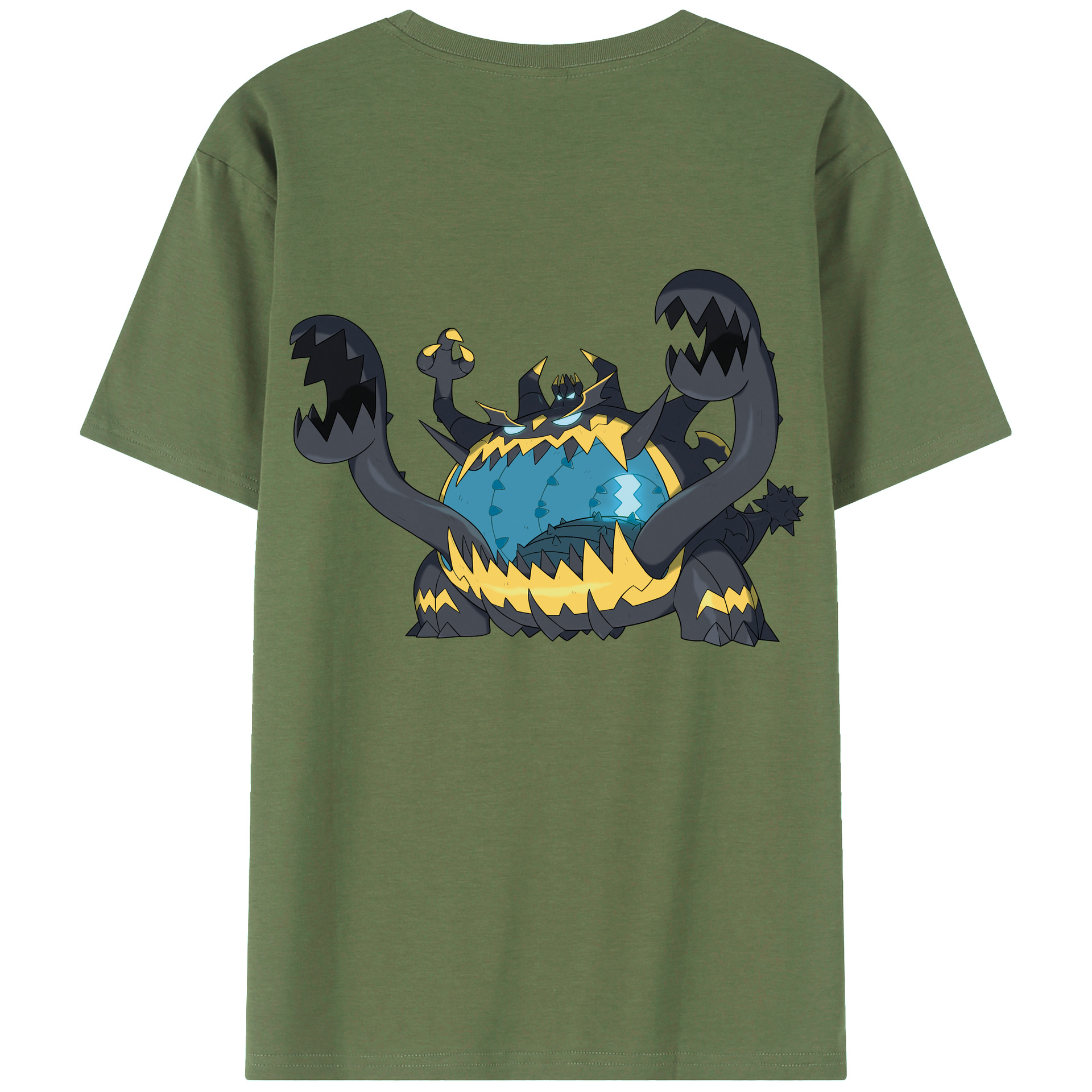 （画像用） ポケットモンスター Pokémon 綿100％ メンズ半袖Tシャツ（バックプリント） 通気性